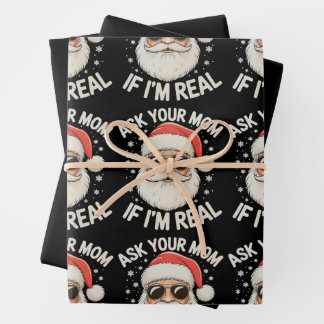 Vraag je moeder of ik de echte kerstman ben Kerstm Inpakpapier Vel
