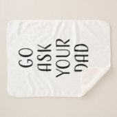 Vraag je vader om Vaderdag Sherpa Deken (Voorkant (horizontaal))