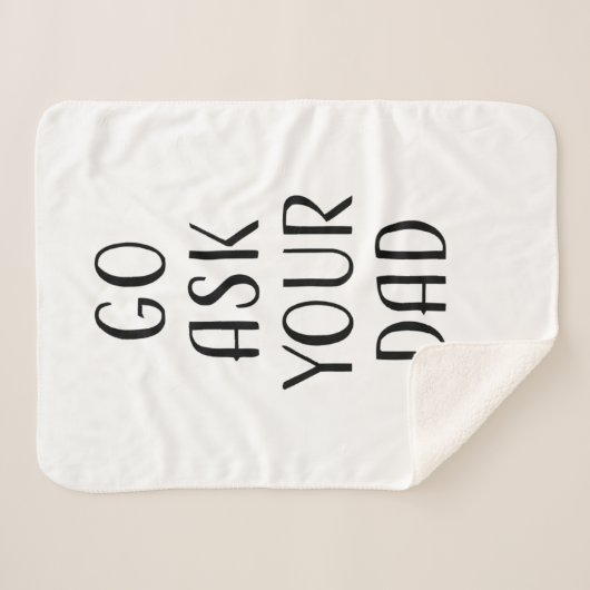 Vraag je vader om Vaderdag Sherpa Deken (Voorkant (horizontaal))