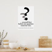 Vraag jezelf af. poster (Keuken)