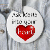 Vraag Jezus Ronde Button 6,0 Cm (In situ)