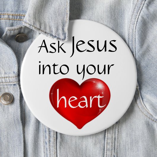 Vraag Jezus Ronde Button 6,0 Cm (In situ)