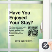 Vraag klanten om een Review QR-code achter te late Raamsticker (Huis)