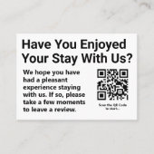 Vraag klanten om een Review QR-code achter te late Visitekaartje (Voorkant)