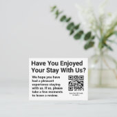 Vraag klanten om een Review QR-code achter te late Visitekaartje (Staand voorkant)