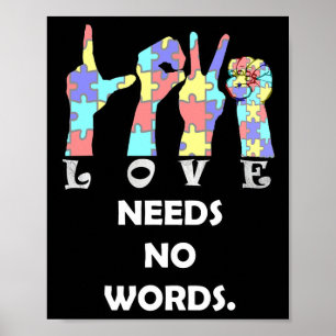 Vraag: Liefde heeft geen woorden nodig Poster