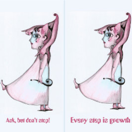 Vraag maar stop niet sleutelhanger