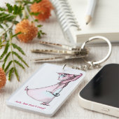 Vraag maar stop niet sleutelhanger (Voorkant Rechts)