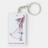 Vraag maar stop niet sleutelhanger (achterkant)