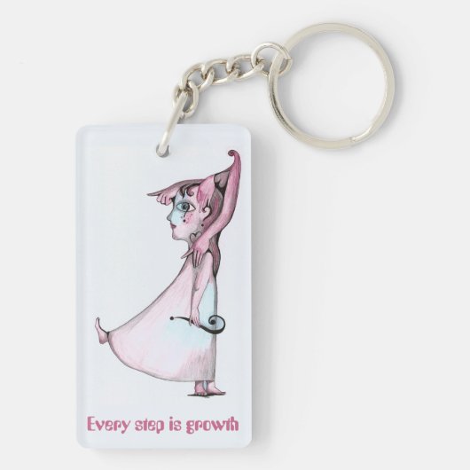 Vraag maar stop niet sleutelhanger (achterkant)