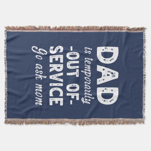 Vraag mama grappige vaders dag cadeau voor papa deken (Voorkant)