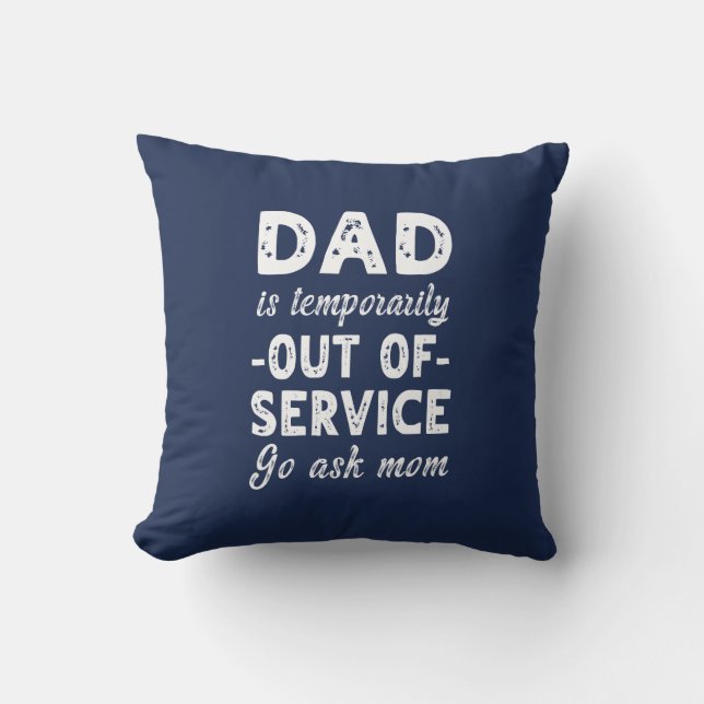 Vraag mama grappige vaders dag cadeau voor papa kussen (Voorkant)