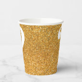 Vraag Mark Bachelorette Gold Glitter Paper Cups Papieren Bekers (Links)