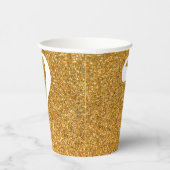 Vraag Mark Bachelorette Gold Glitter Paper Cups Papieren Bekers (Rechts)