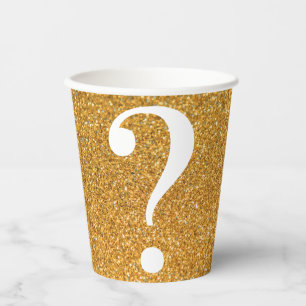 Vraag Mark Bachelorette Gold Glitter Paper Cups Papieren Bekers