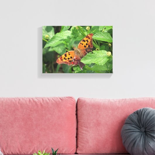 Vraag Mark Butterfly op Lantana Wrapped Canvas (Insitu (Woonkamer))