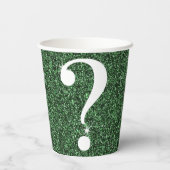 Vraag Mark Christmas Party Green Glitter Papieren Bekers (Achterkant)