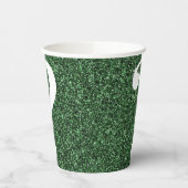 Vraag Mark Christmas Party Green Glitter Papieren Bekers (Links)