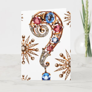 Vraag Mark  Costume Jewelry Blank Note Kaart