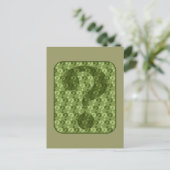 Vraag Mark Design in Green Briefkaart (Staand voorkant)