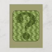 Vraag Mark Design in Green Briefkaart (Voorkant)