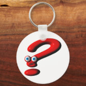 Vraag Mark Face Sleutelhanger (Voorkant)