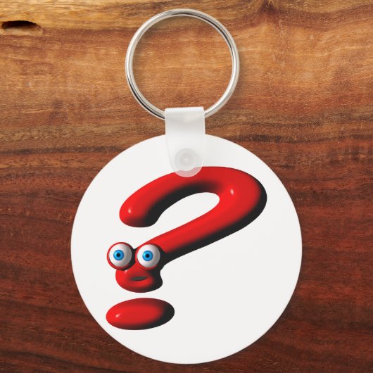 Vraag Mark Face Sleutelhanger (Voorkant)