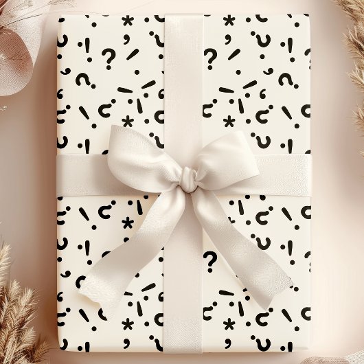 Vraag Mark Funny Mystery Gift Pattern Cadeaupapier