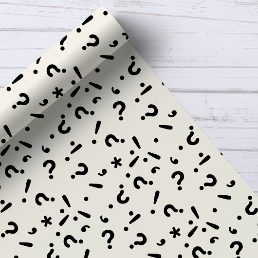 Vraag Mark Funny Mystery Gift Pattern Cadeaupapier