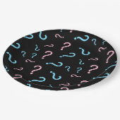 Vraag Mark Gender Reopenbaart Party Black Papieren Bordje (Gekanteld)