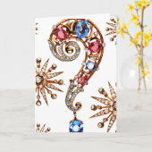 Vraag Mark Kostuum Sieraden Blanco Opmerking Kaart (Gele Bloem)