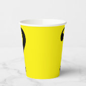 Vraag Mark Mystery Dare Yellow Black Paper Cups Papieren Bekers (Links)
