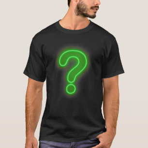 Vraag Mark Neon Sign T-shirt