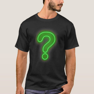 Vraag Mark Neon Sign T-shirt