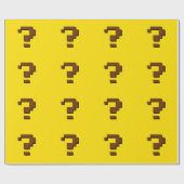 Vraag Mark Pixel Art Wrapping Paper Cadeaupapier (Vlak)