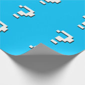 Vraag Mark Pixel Art Wrapping Paper - Sky Blue Cadeaupapier (Hoek)