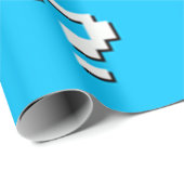 Vraag Mark Pixel Art Wrapping Paper - Sky Blue Cadeaupapier (Rol Hoek)