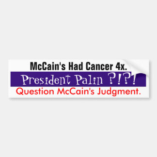 Vraag McCain's oordeel #1 Bumpersticker