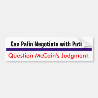 Vraag McCain's oordeel #2 Bumpersticker