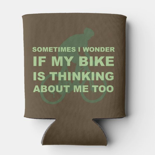 Vraag me af of mijn fiets denkt over mij fietsen c blikjeskoeler (Achterkant)