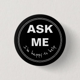 Vraag me dat ik graag help ronde button 3,2 cm