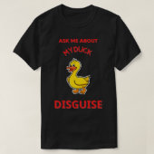 Vraag me eens naar m'n dikzak... grappige Quack Co T-shirt (Design voorkant)