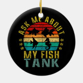 Vraag me eens naar m'n grappige terugkeerde vis. keramisch ornament (Achterkant)