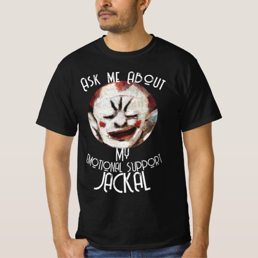 Vraag me Emotionele Ondersteuning Cadaver JACKAL C T-shirt (Voorkant)