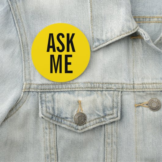 Vraag me | Gele vrijwilligers Naamplaatje (In situ)