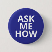Vraag me hoe Blue Business Button (Voorkant)