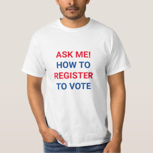 Vraag me hoe ik me moet registreren om rood wit bl t-shirt