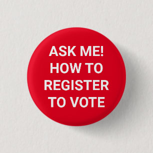 Vraag me hoe ik me moet registreren om wit en rood ronde button 3,2 cm