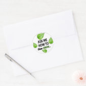 Vraag me hoe ronde sticker (Envelop)