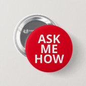 Vraag me hoe zakelijk Button (Voorkant /achterkant)